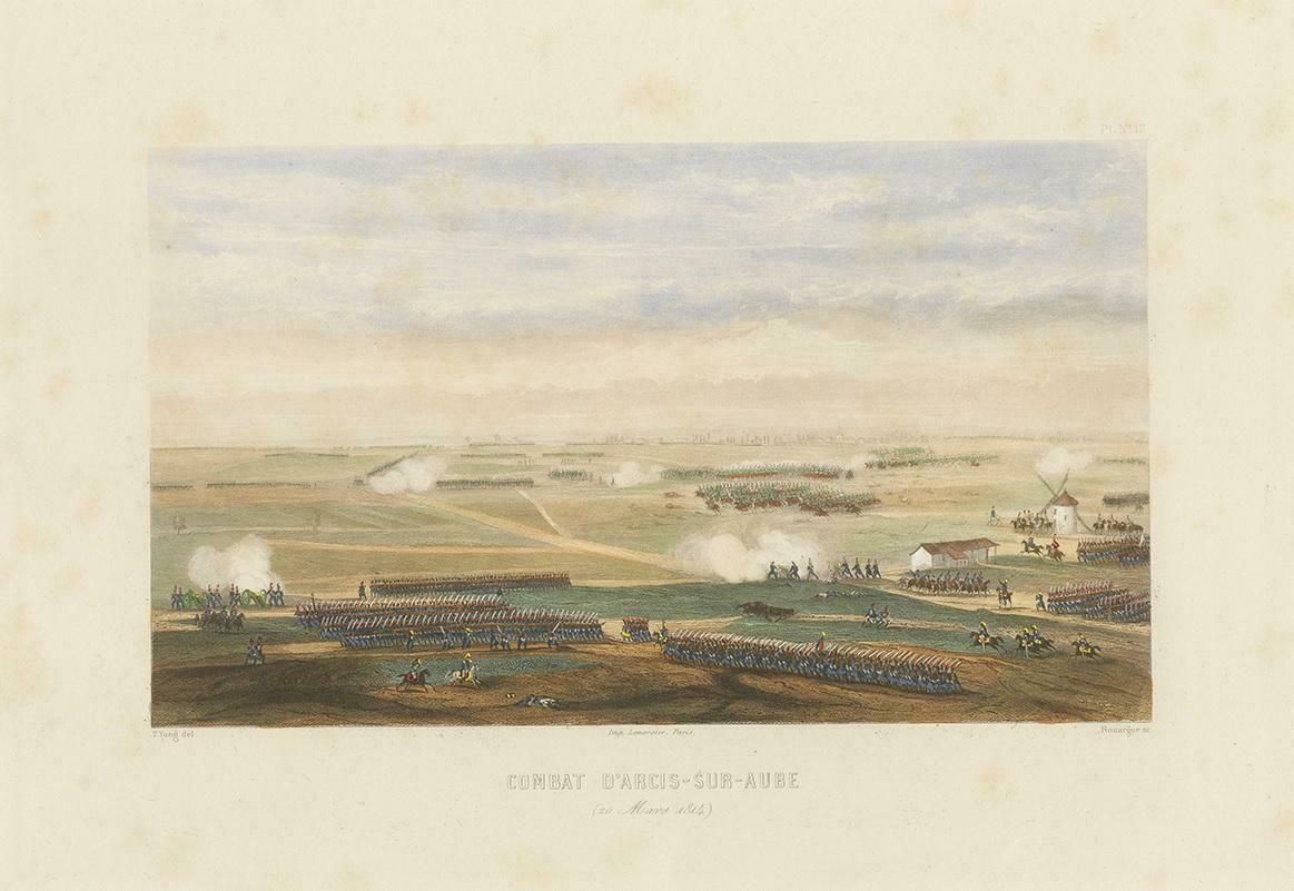 Antique Print Of The Battle Of Arcis Sur Aube, 'Circa 1860' photo for sale
