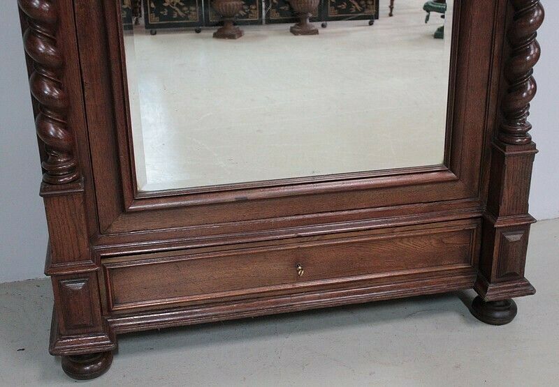 Wardrobe 1 Door Ice Oak Louis XIII Style photo for sale