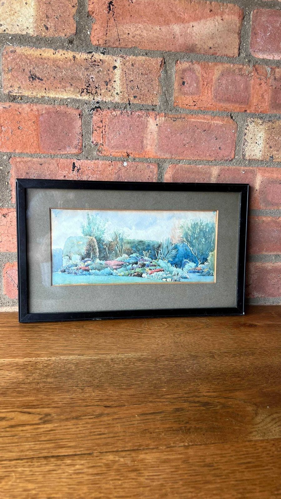 photo for sale 1917 Antique Original Watercolour Painting Depicting Alpine Rock Garden In Anna Valley, Andover