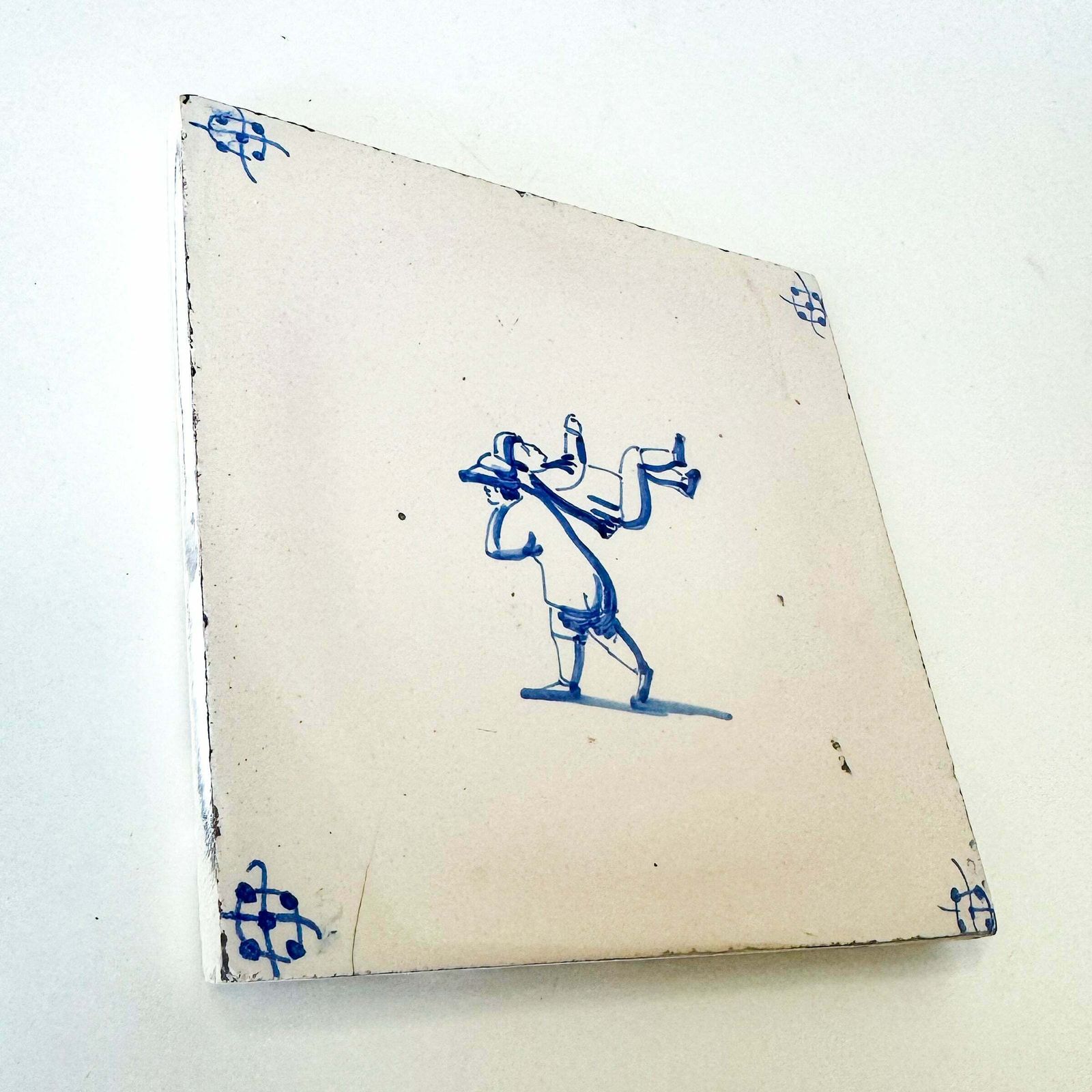Home Fixtures Set Of 6 Antique 18th Century Dutch Delft Tiles photo