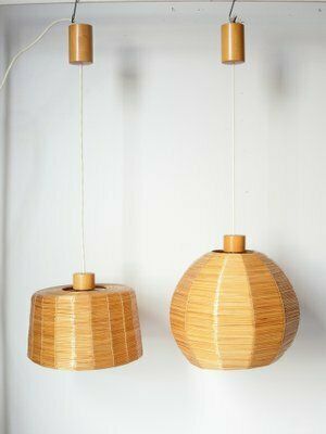 Mid Century Czechoslovakian Pendant Lights By Stanislav Kucera For Uluv, 1970s, Set Of 2
