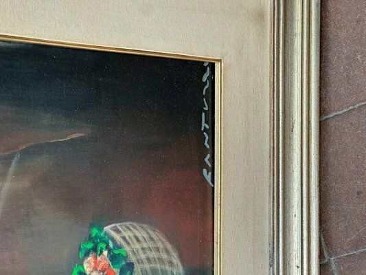Eliano Fantuzzi, Composition, 1972, Oil On Canvas, Framed photo furniture