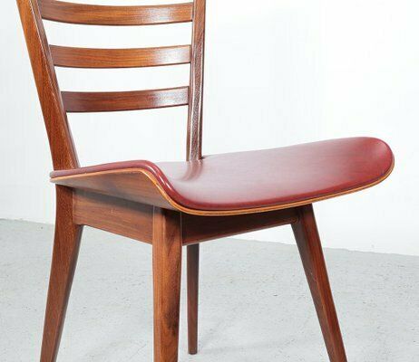 photo for sale Vintage Teak Wooden Ladder Chairs, 1960s, Set Of 4