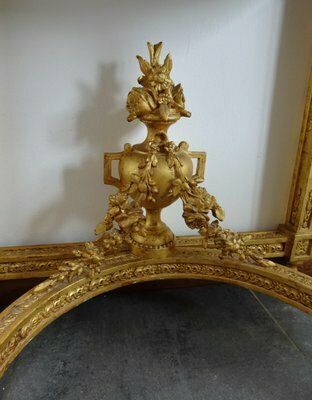 Antique Carved Gilded Wooden Console Table, 1890s photo vinterior