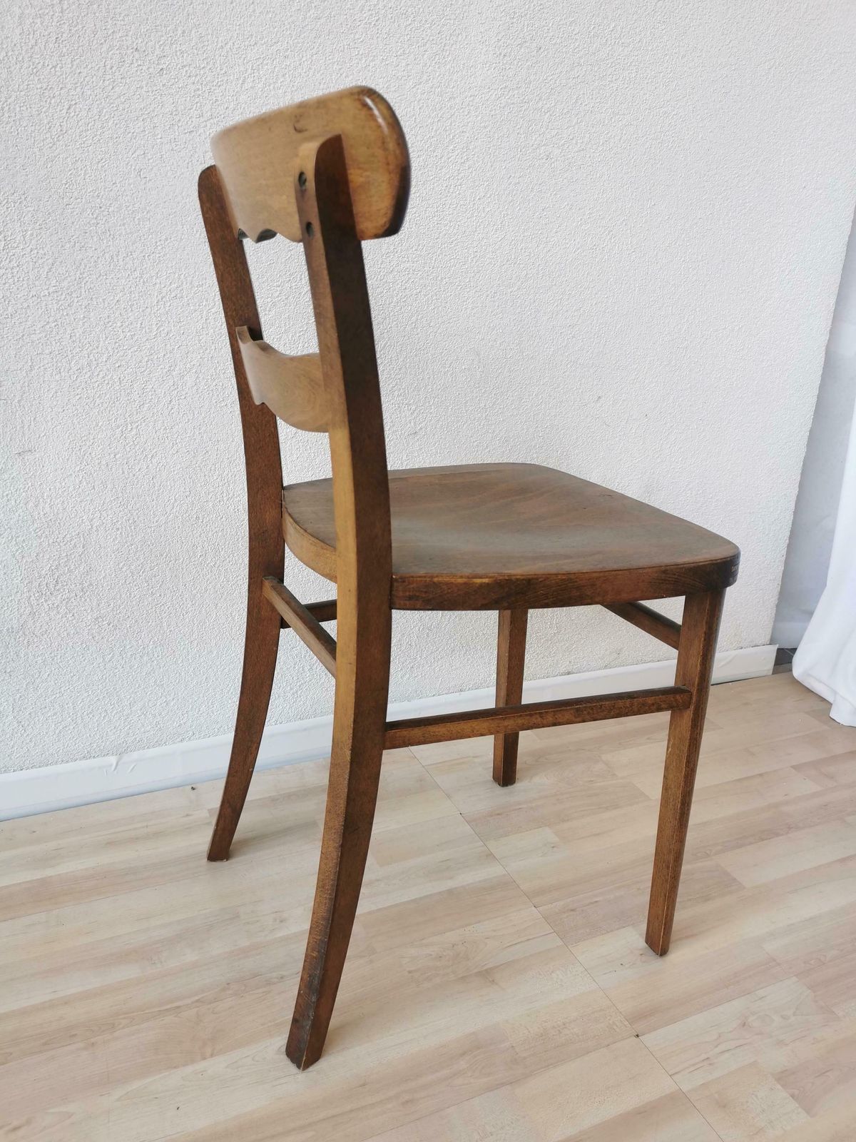 Vintage Wooden Dining Chair / Tyrolean Dine Chair By Javor Pivka 1970s / Farmhouse Country Sytle Bistro Bar Pub photo vinterior