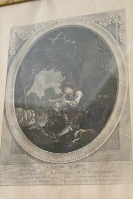 photo furniture Dedicated To Marquise Madame De Montesquiou, 1800s, Prints, Set Of 2
