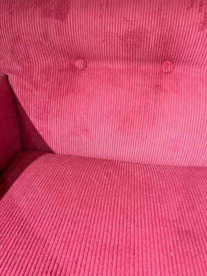 Pink Corduroy Sofa Attributed To Piazzesi, 1970s photo Furniture