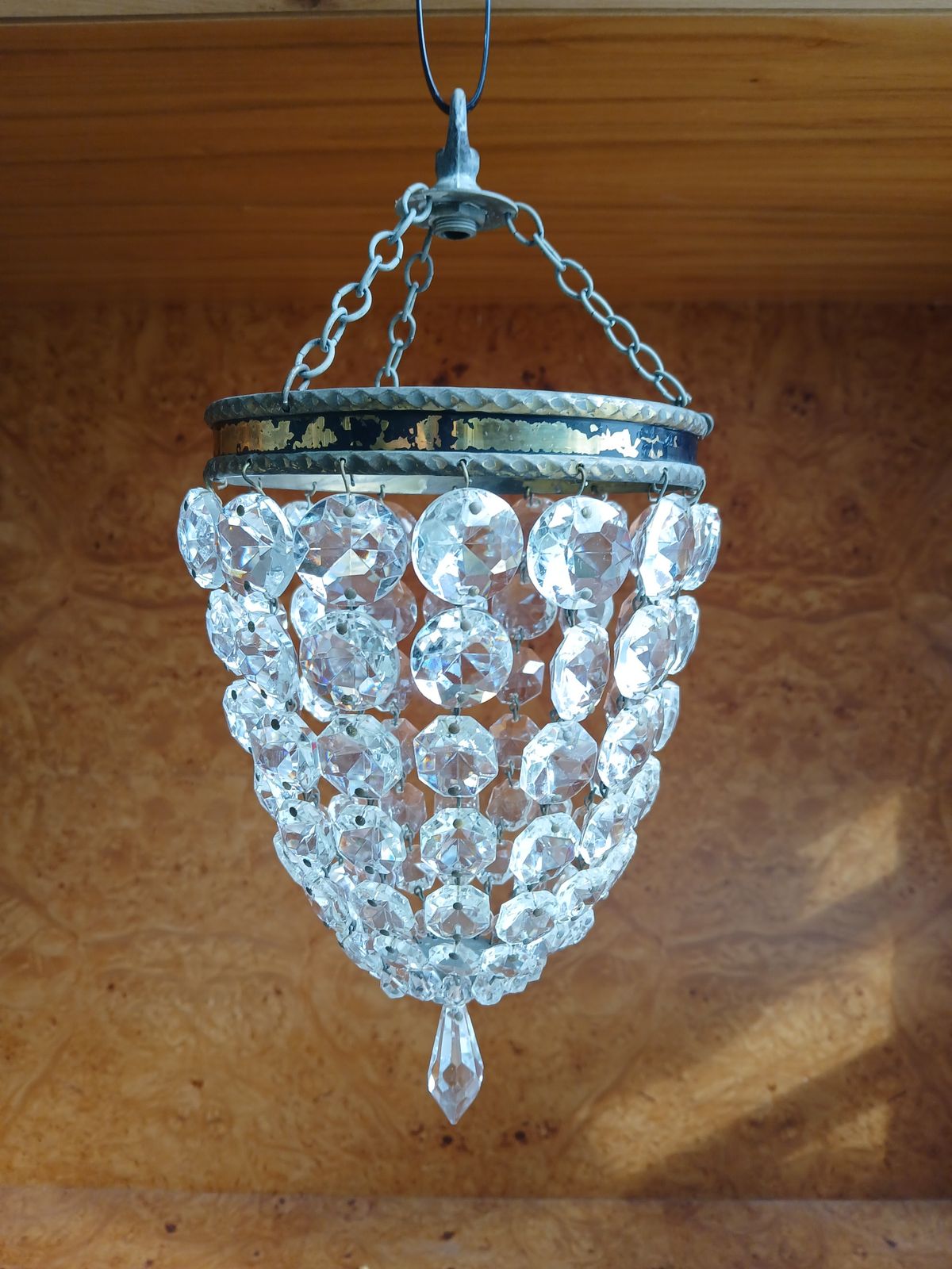Set Of 2 Matching Early 20th Century Bag Chandeliers