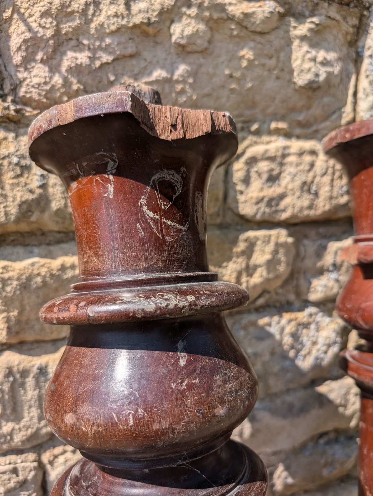 Pair Of 18/ 19th Century Mahogany Posts photo vinterior
