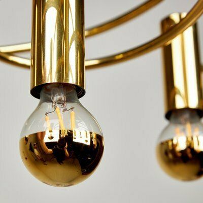 Brass Chandelier By Hans Wilfried Hegger For Cosack, 1970s photo vintage