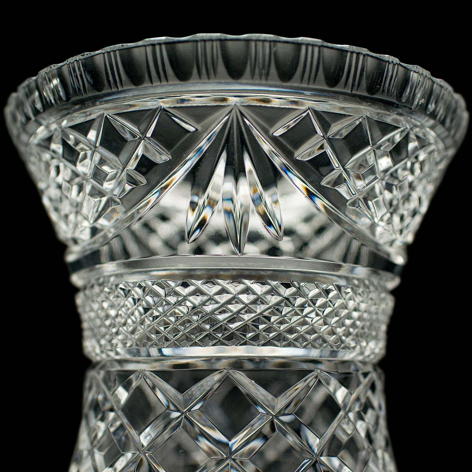 photo furniture Vintage Crystal Ice Bucket, English, Cut Glass, Bottle Cooler, Mid Century, 1950