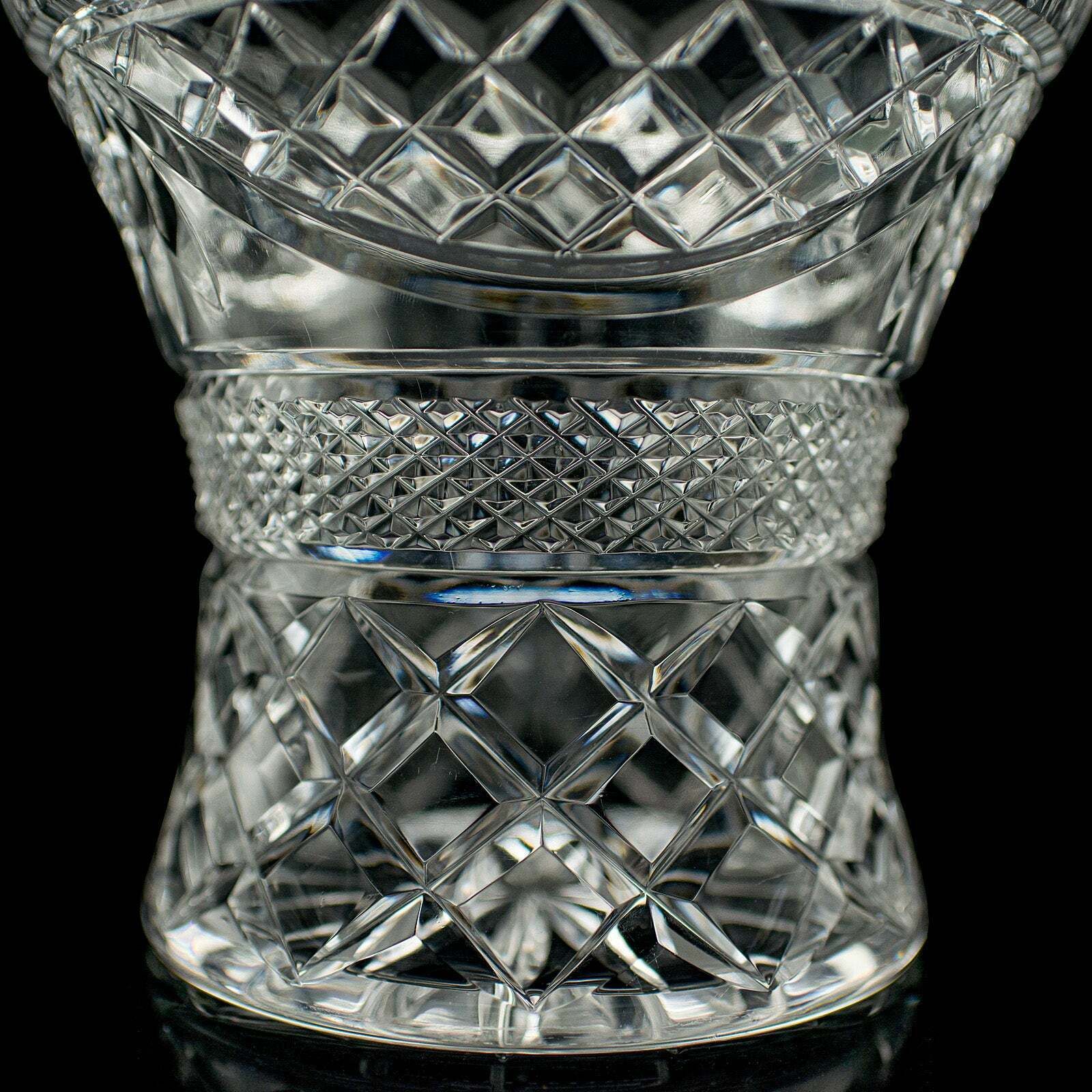 photo for sale Vintage Crystal Ice Bucket, English, Cut Glass, Bottle Cooler, Mid Century, 1950