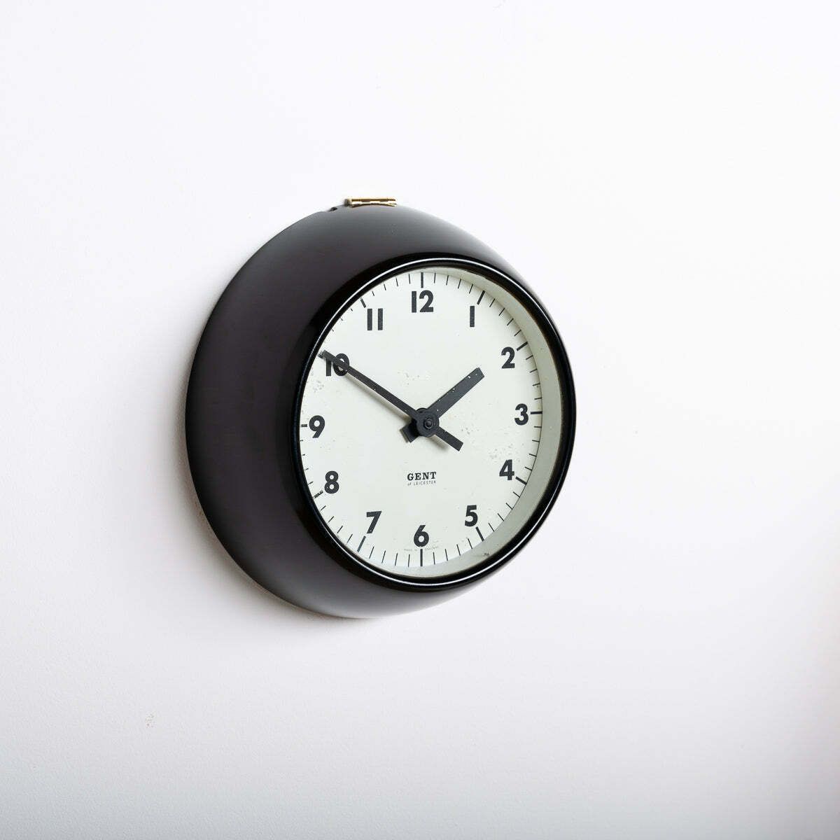 Rare Extra Small Vintage Bakelite Wall Clock By Gent Of Leicester photo for sale