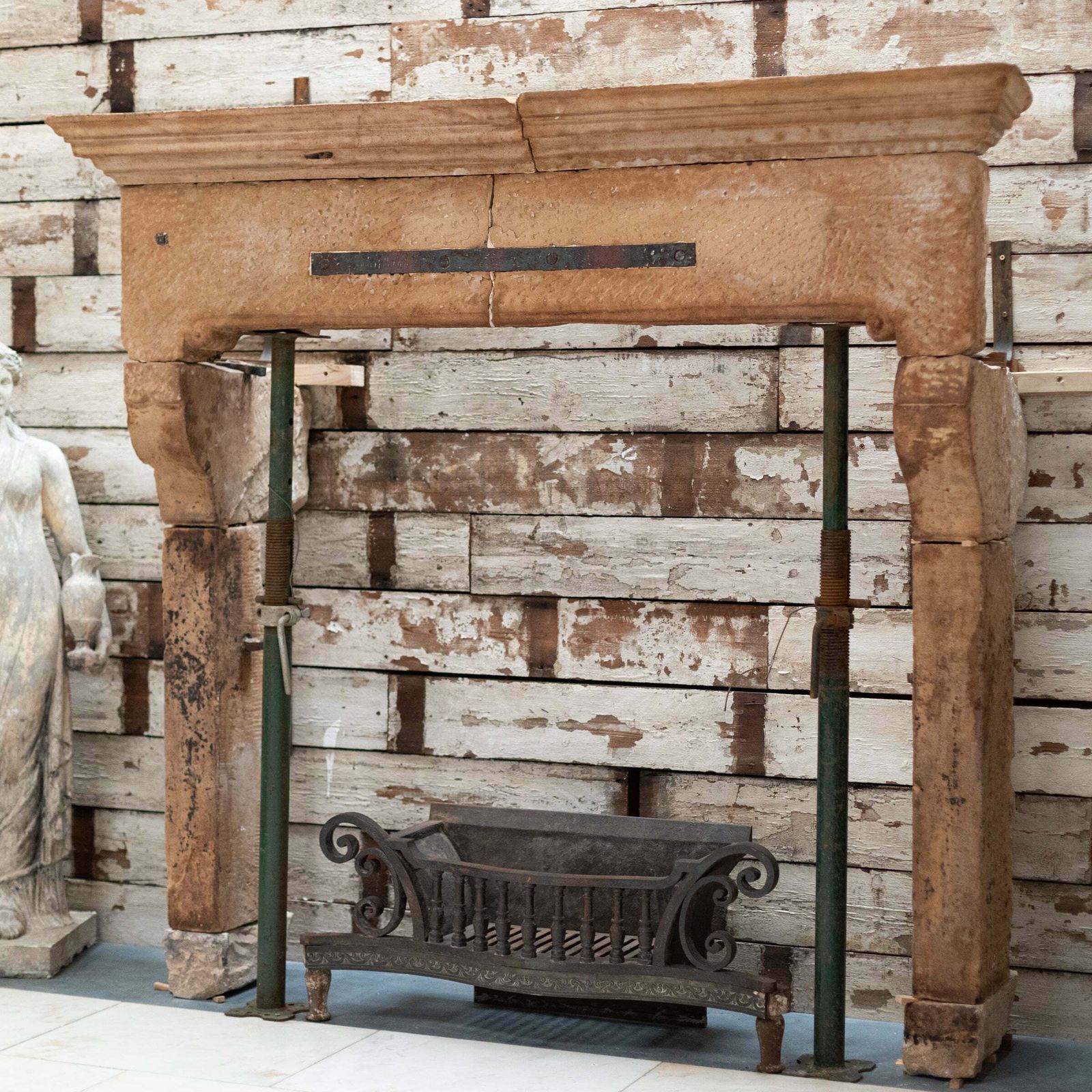 Impressive Antique 18th Century English Stone Chimneypiece photo furniture