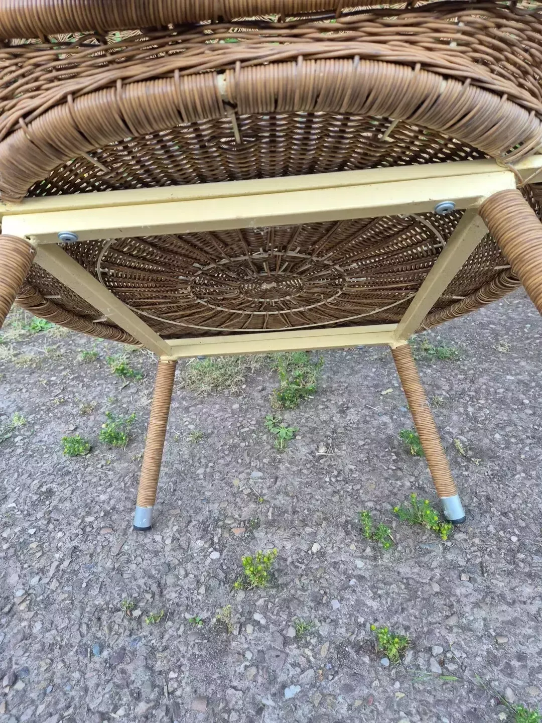 Furniture Stunning Vintage Wicker Cocoon / Egg Lounge Chair photo