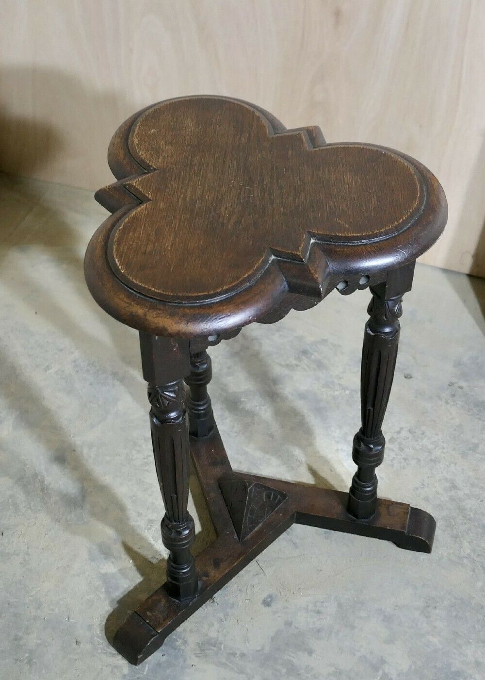 Celtic Gothic Oak Clover Leaf Table photo for sale