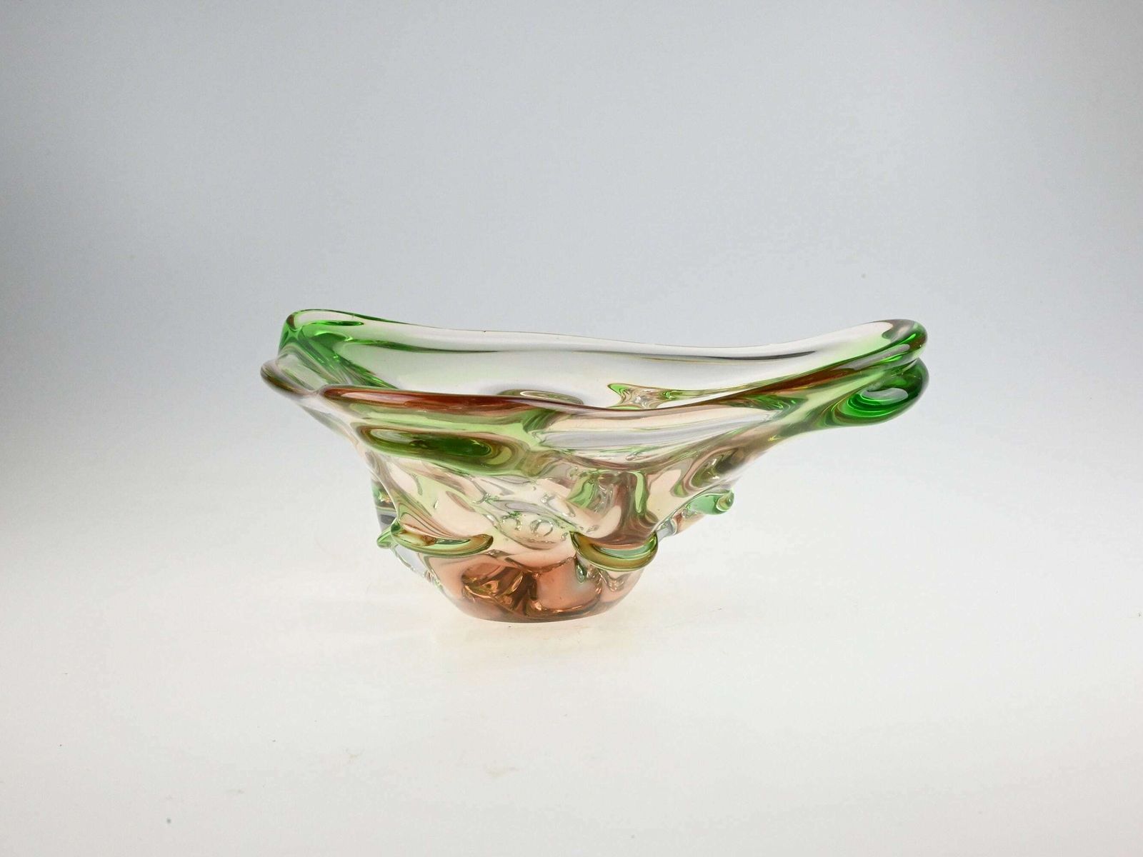 Vintage Niagara Glass Bowl By Frantisek Zemek, Mstisov Glassworks, Czech Glass, Vintage Glass Bowl, Czech Glass Art, Glass, Czech Glass Bowl photo 137.0