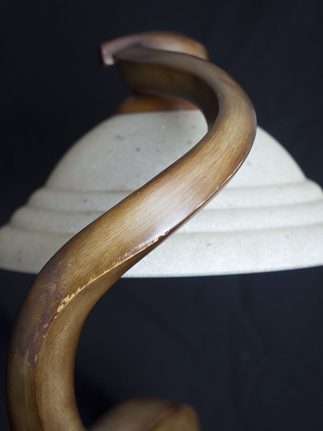 photo furniture 21st Century Twisted Deco Lamps With Hand Painted Faux Wood Finish