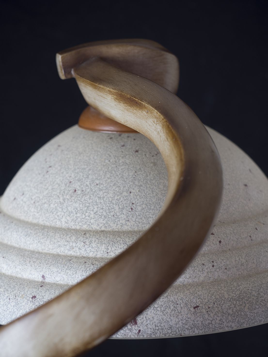 photo buy 21st Century Twisted Deco Lamps With Hand Painted Faux Wood Finish
