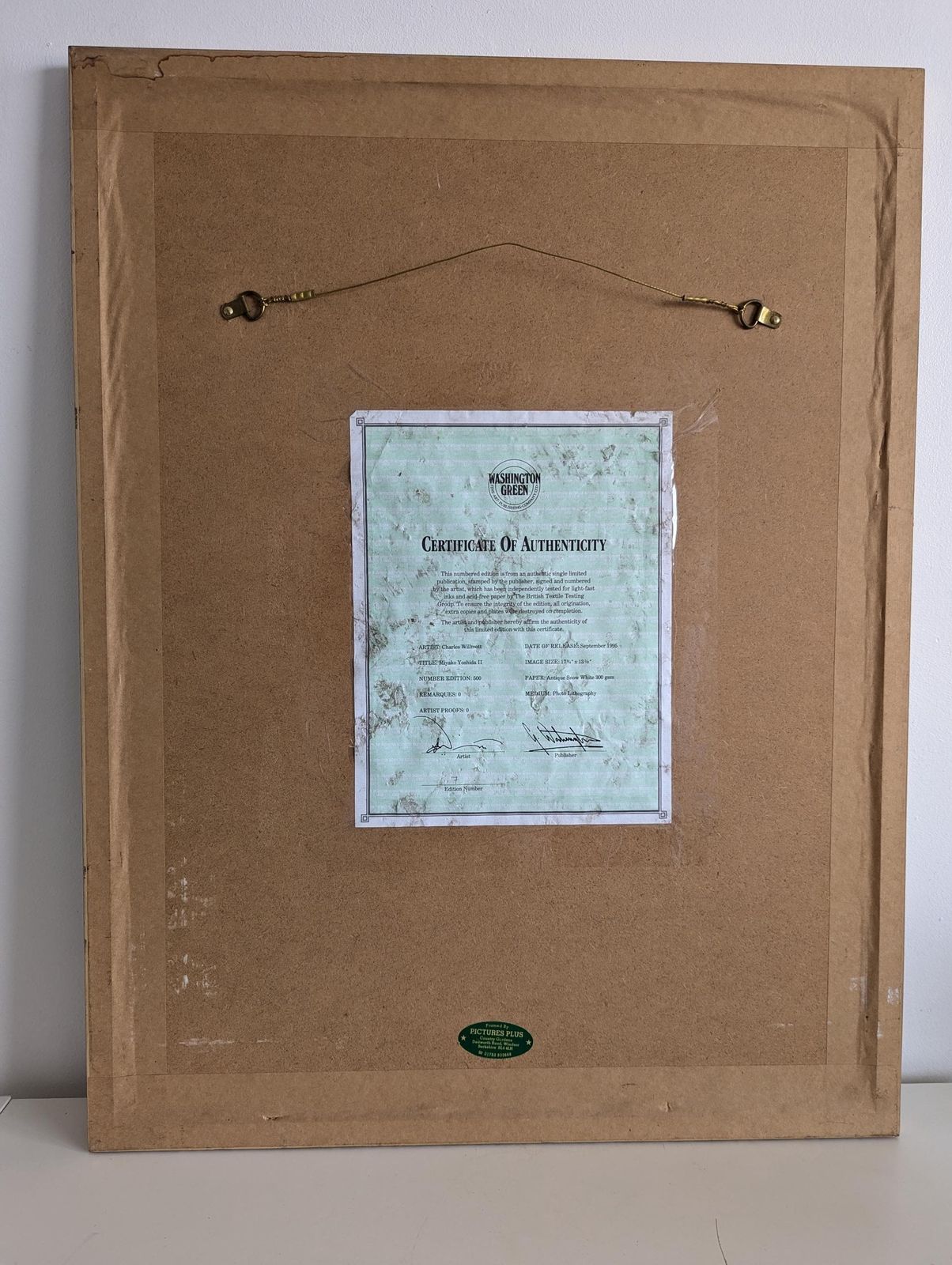 photo furniture Charles Willmott, Miyako Yoshida II, Signed Limited Edition Print, Framed, C.O.A.