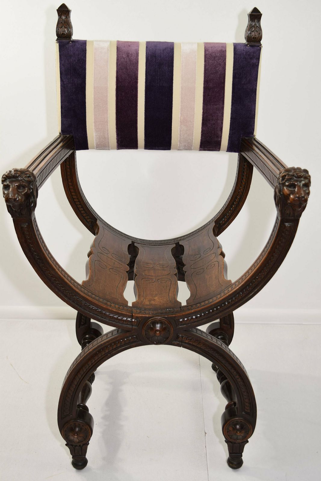19th Century Mahogany Italian Savonarola Chair