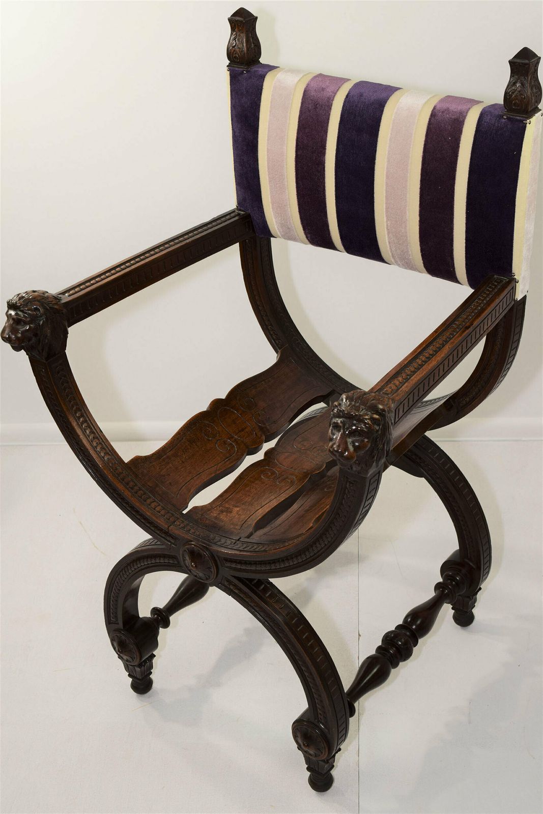 19th Century Mahogany Italian Savonarola Chair photo furniture
