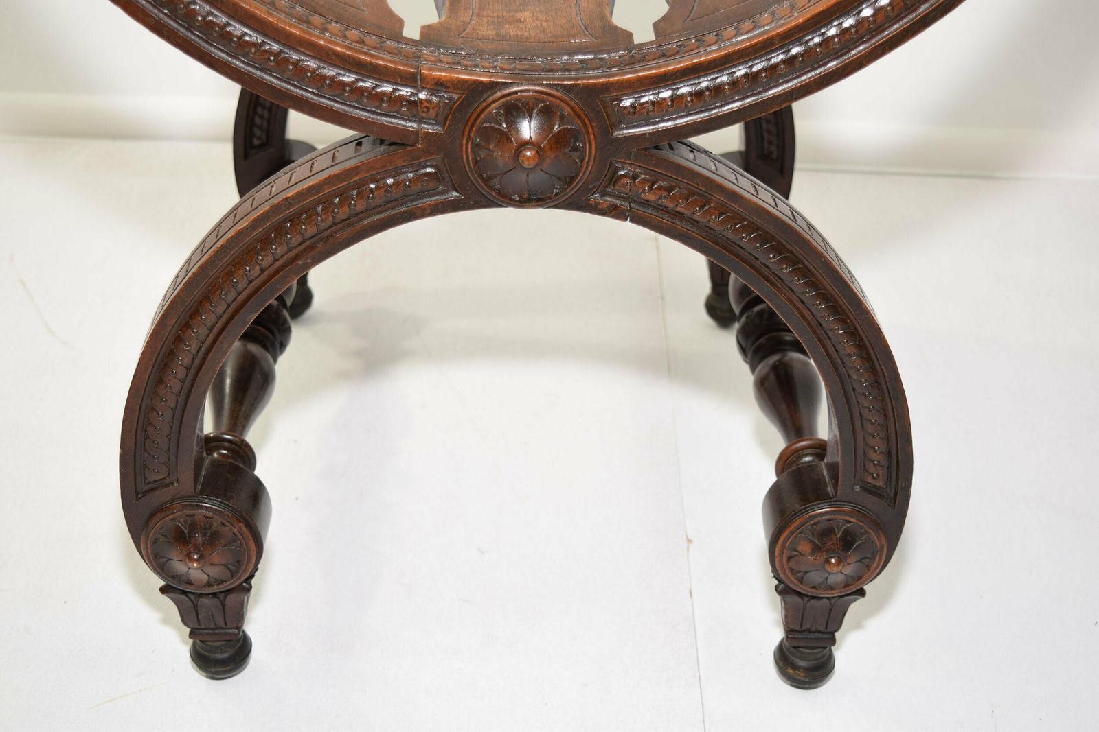 19th Century Mahogany Italian Savonarola Chair photo Furniture