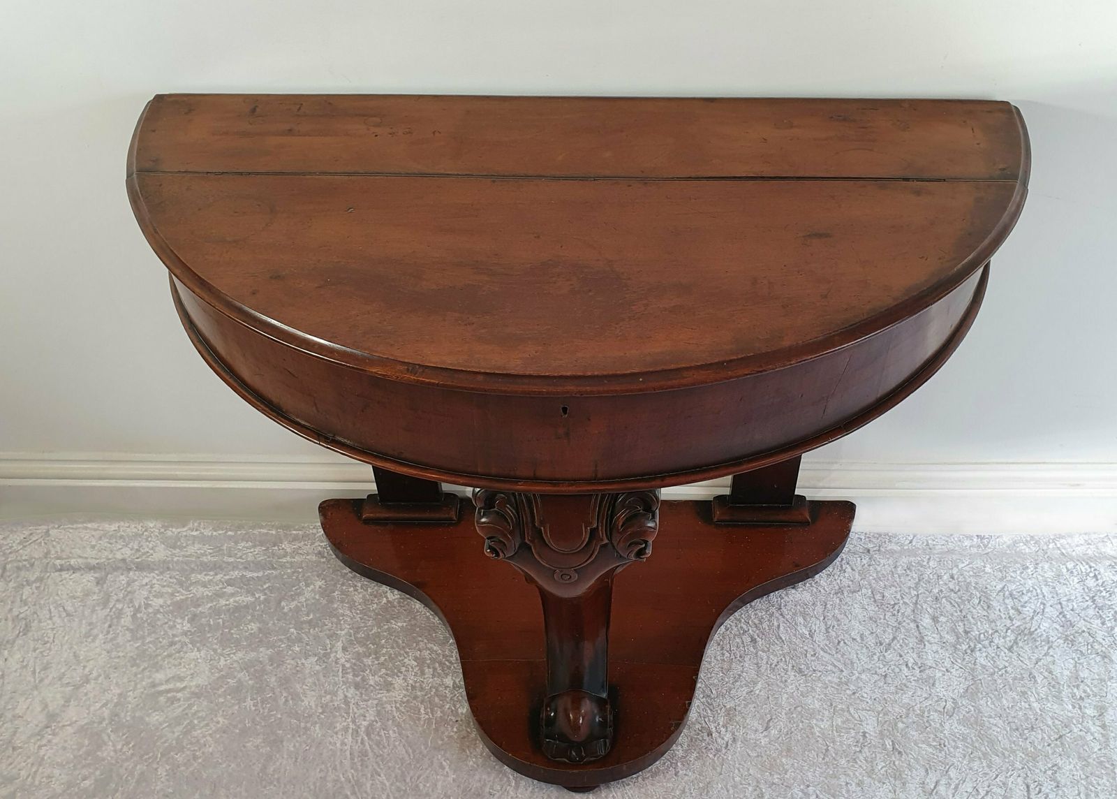 Victorian Demi Lune Console Table photo Furniture