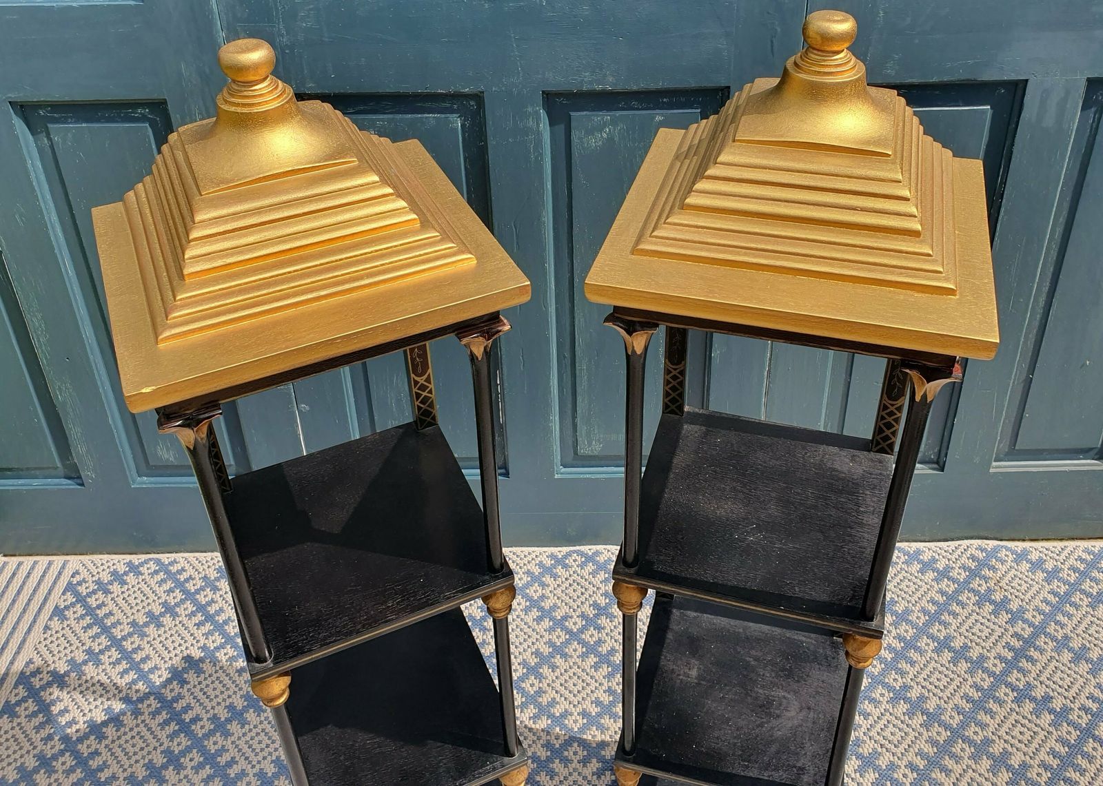 Chinoiserie Pagoda Style Vintage Shelves photo buy