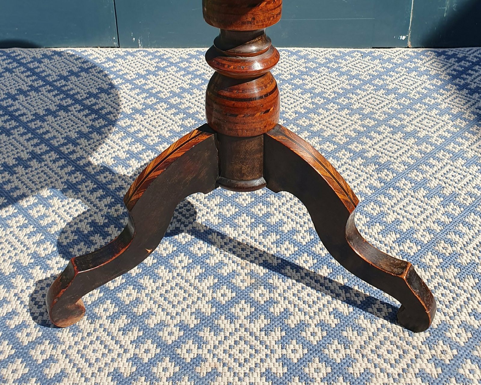 19th Century Italian Walnut Sorrento Occasional Table photo buy