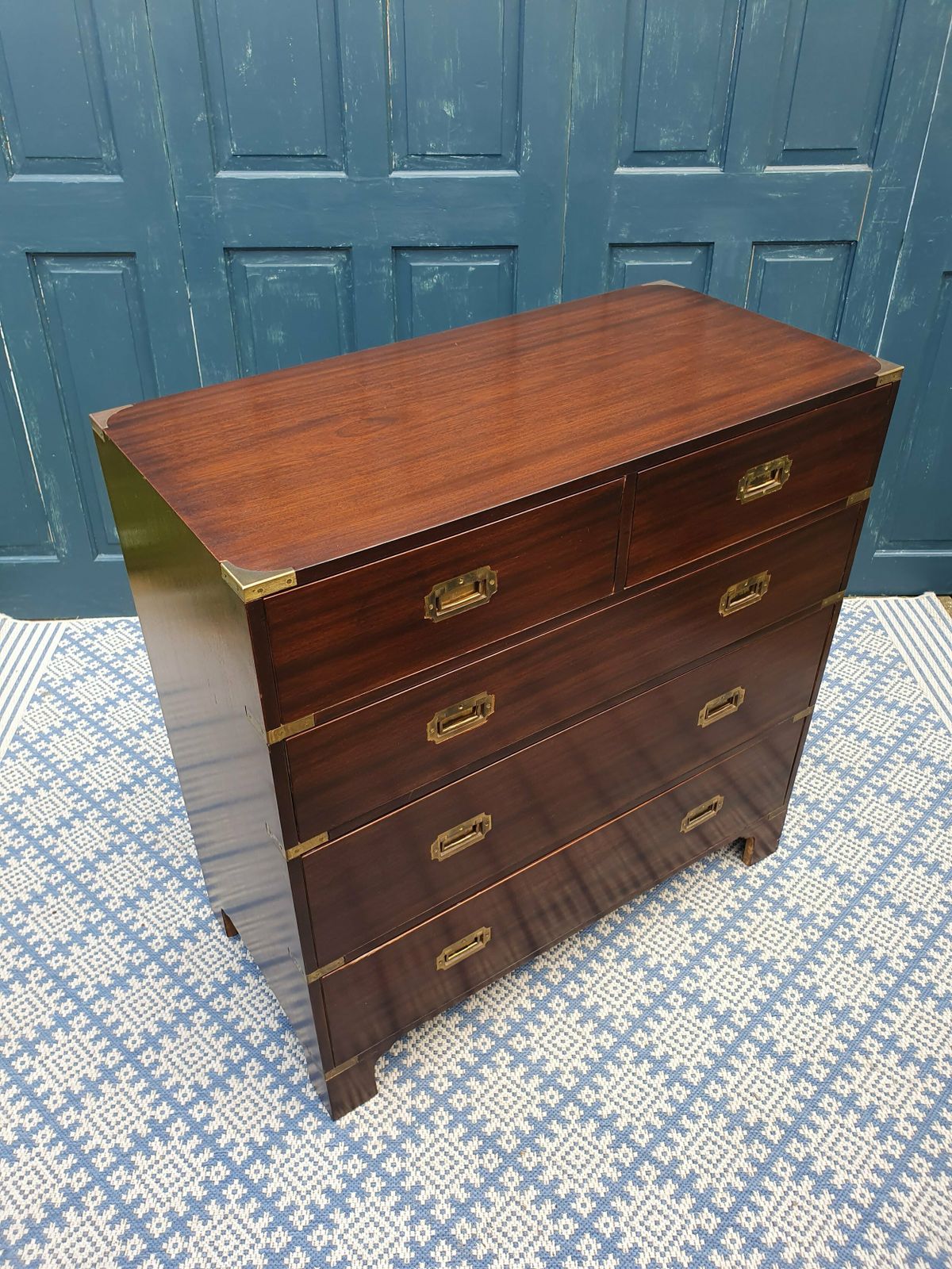 Campaign Chest Of Drawers, Early 20th Century photo for sale
