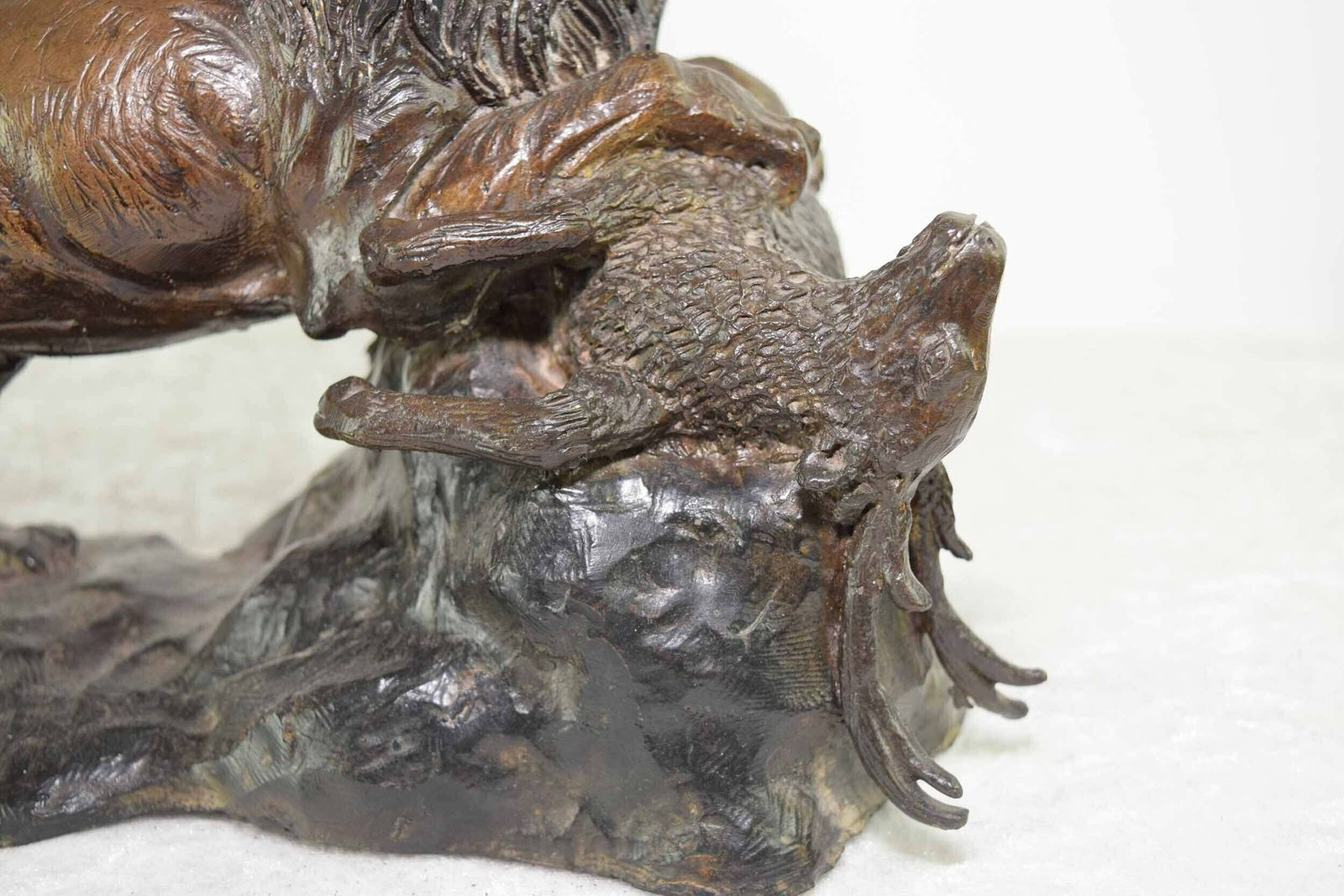 Early 19th Century Bronze Figure Of A Lion With Prey photo buy