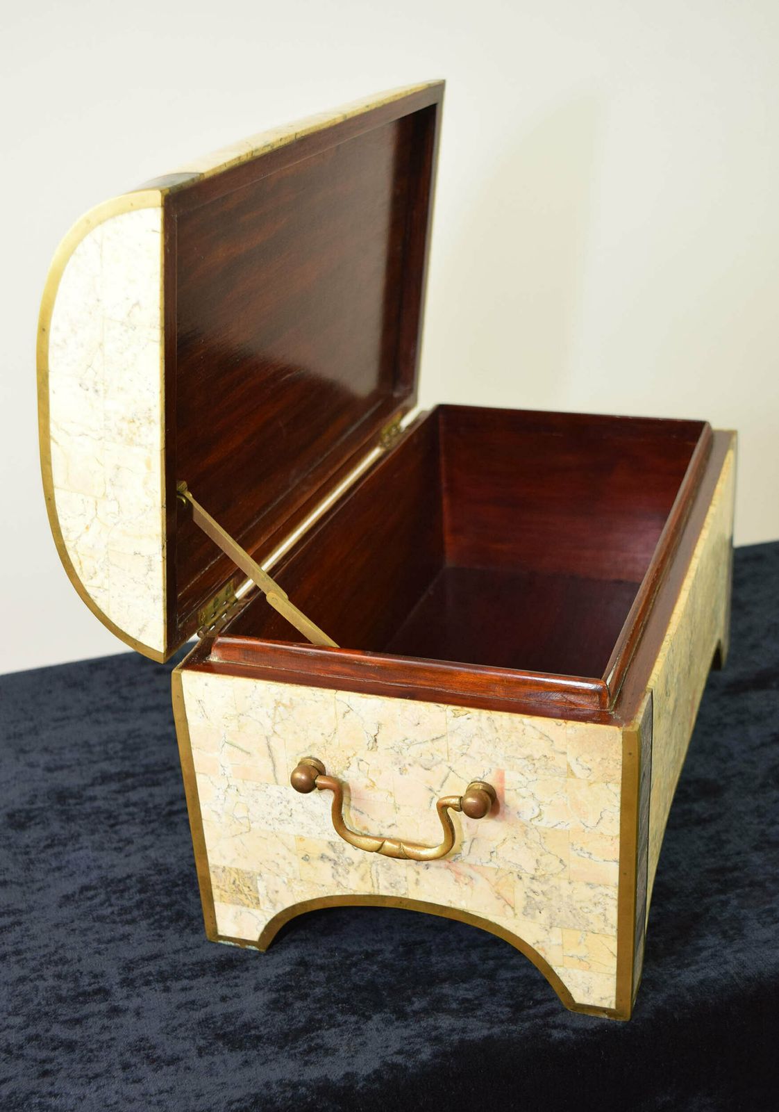 Maitland Smith Tessellated Stone Jewellery Box photo vinterior