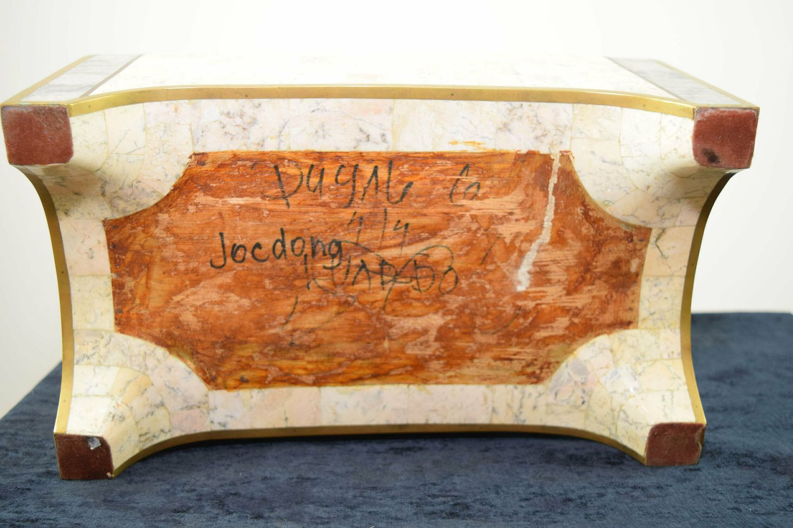 Maitland Smith Tessellated Stone Jewellery Box photo vintage