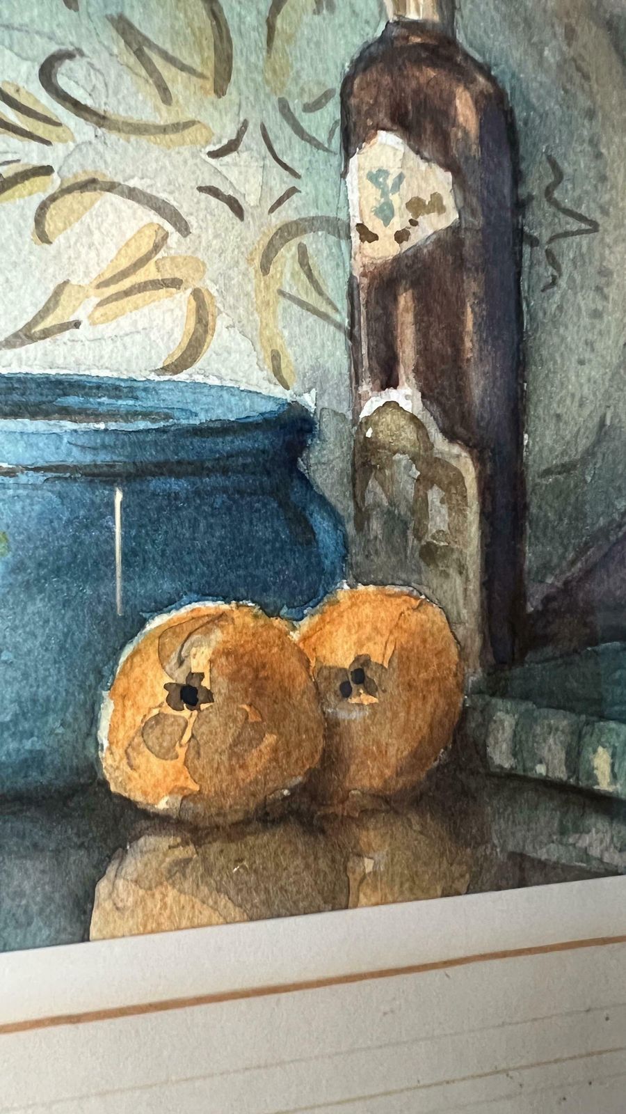 Well Executed Vintage Watercolour Still Life Painting By L. Nicoll photo vinterior