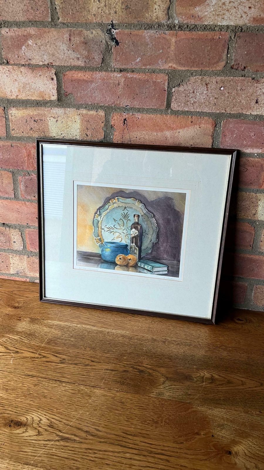 photo for sale Well Executed Vintage Watercolour Still Life Painting By L. Nicoll