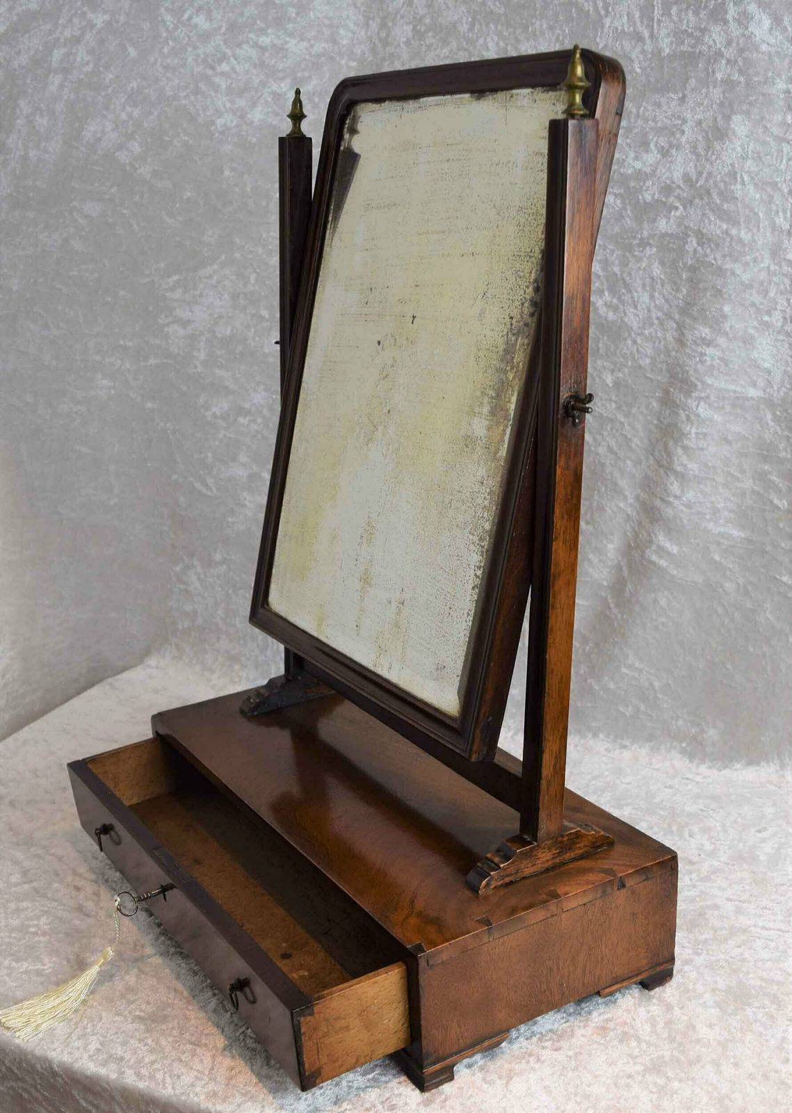 Georgian Dressing Table Mirror With Drawer photo for sale