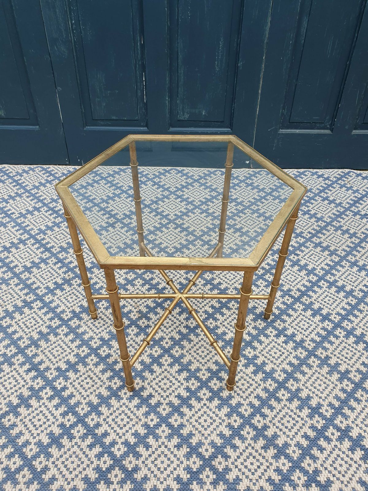 Octagonal Accent Table photo vintage