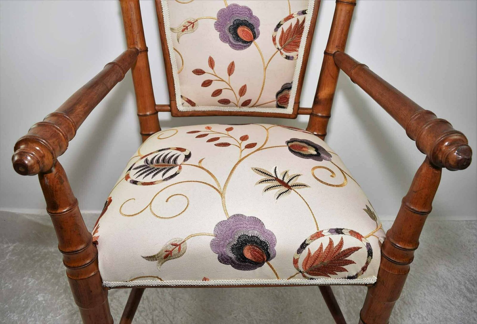 French Faux Bamboo Armchair, Traditional photo buy