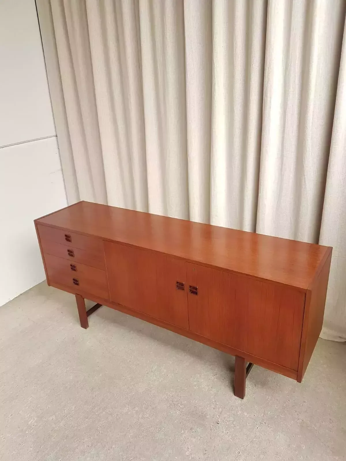 Vtg Mid Century Danish Teak Sideboard Credenza Scandi Retro photo 920.0