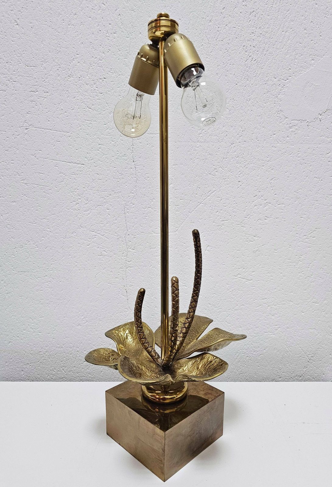 photo furniture Mid Century Modern Nenuphar Lilly Table Lamp Done In Bronze And Brass By Maison Charles // Made In France In 1960s
