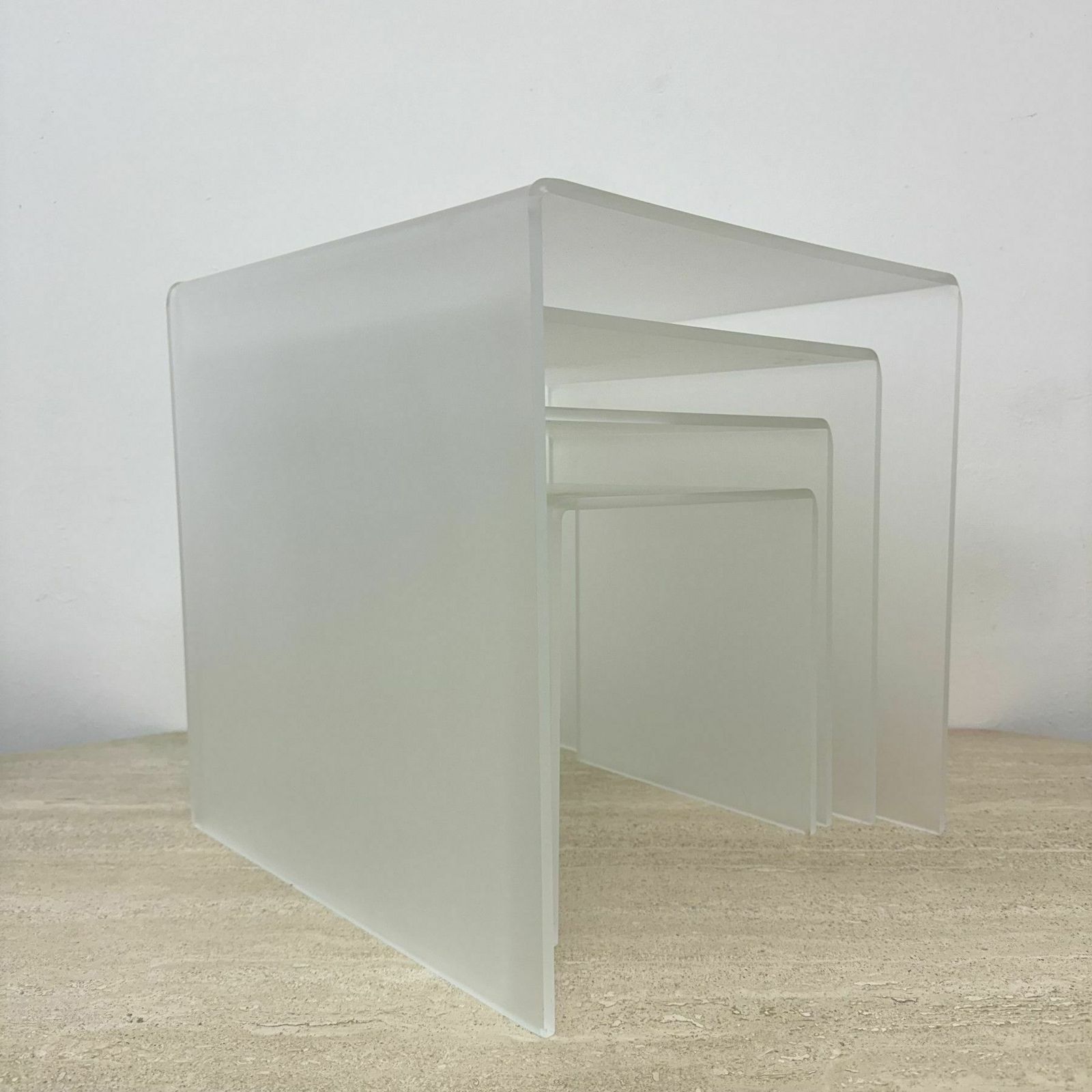 Set Of 4 Lucite Nesting Tables , 1970s photo vintage