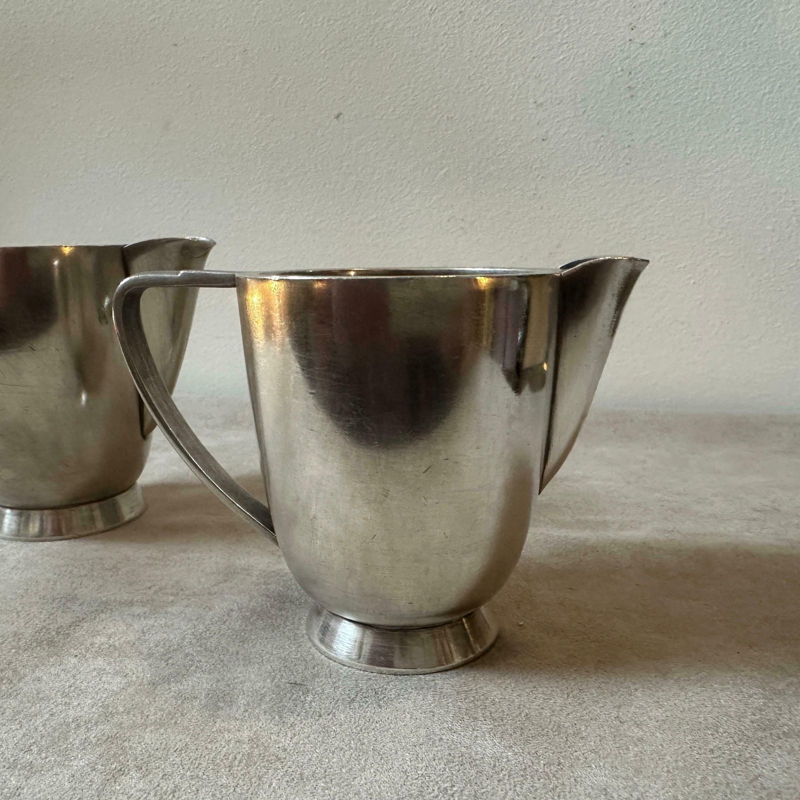Two 1940s Art Deco Coffee Pots Designed By Gio Ponti For Fratelli Calderoni photo for sale