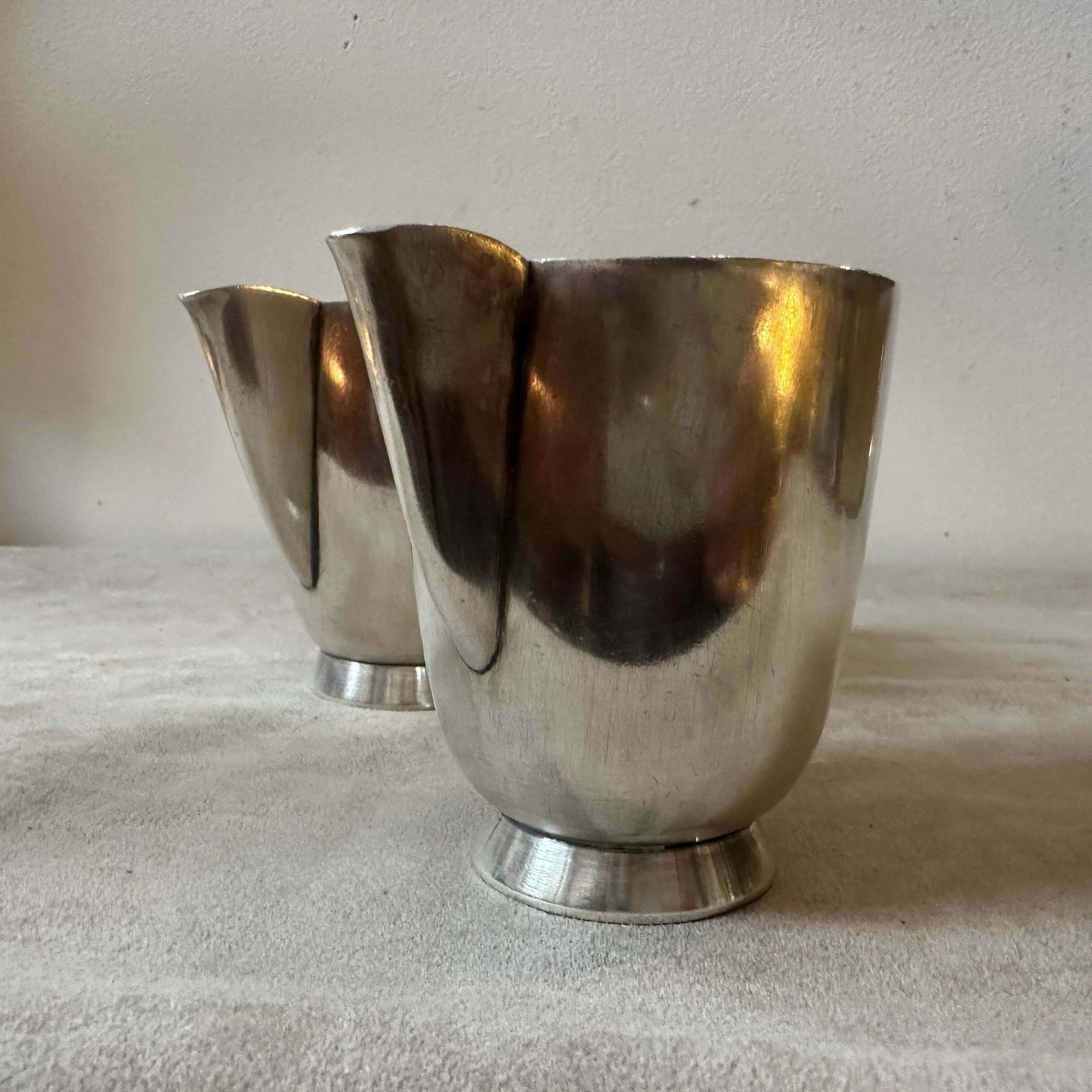 photo for sale Two 1940s Art Deco Coffee Pots Designed By Gio Ponti For Fratelli Calderoni