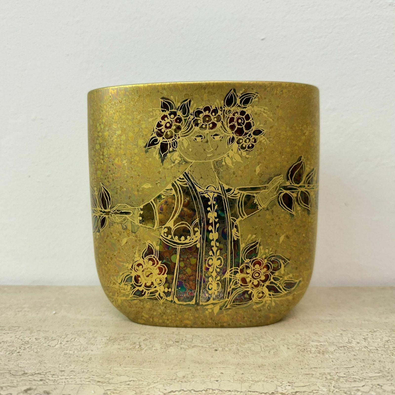 Rare Set Of 2 Bjørn Wiinblad For Rosenthal Vase, 1970’s photo vinterior