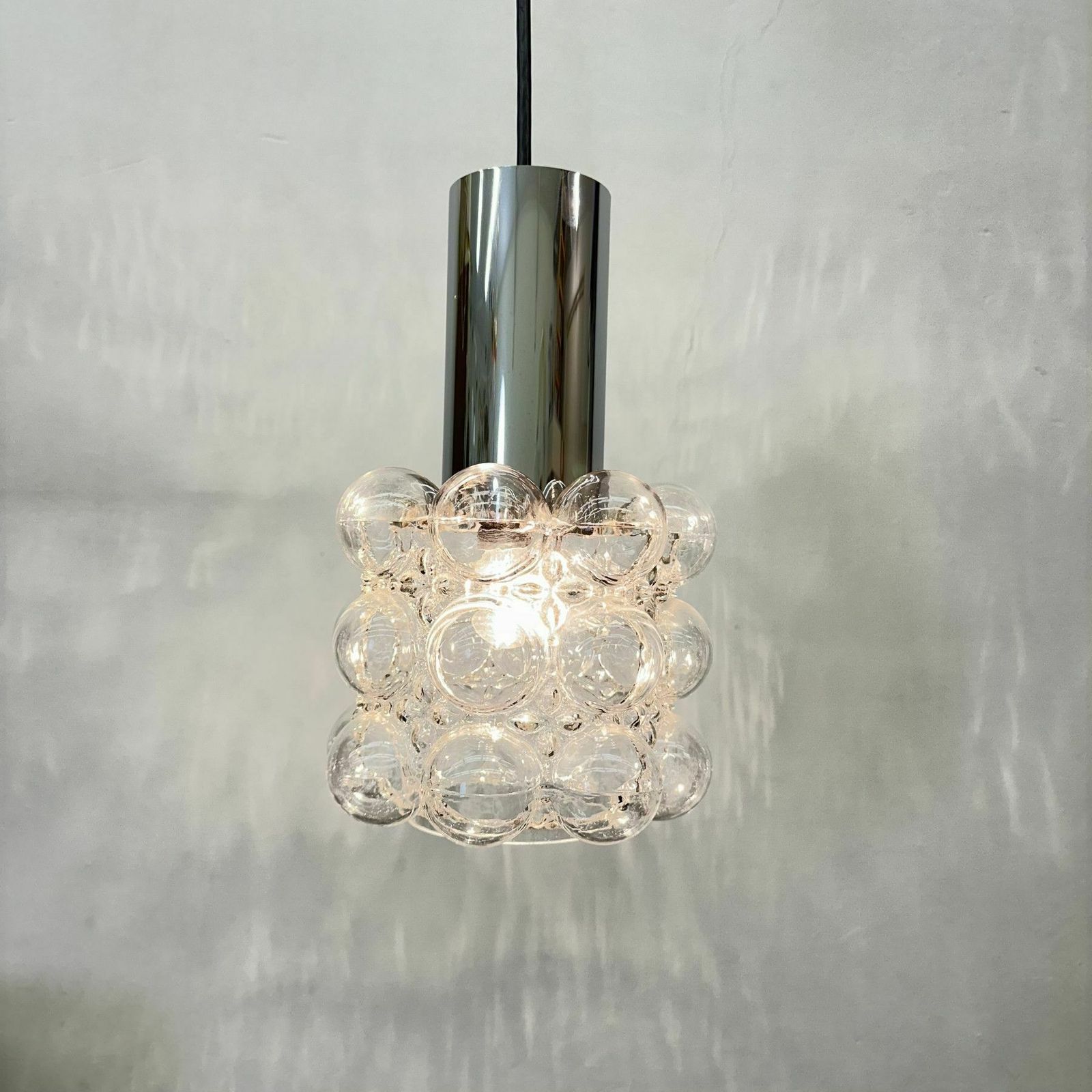 Bubble Glass Pendant By Helena Tynell For Limburg, Germany, 1970s photo for sale
