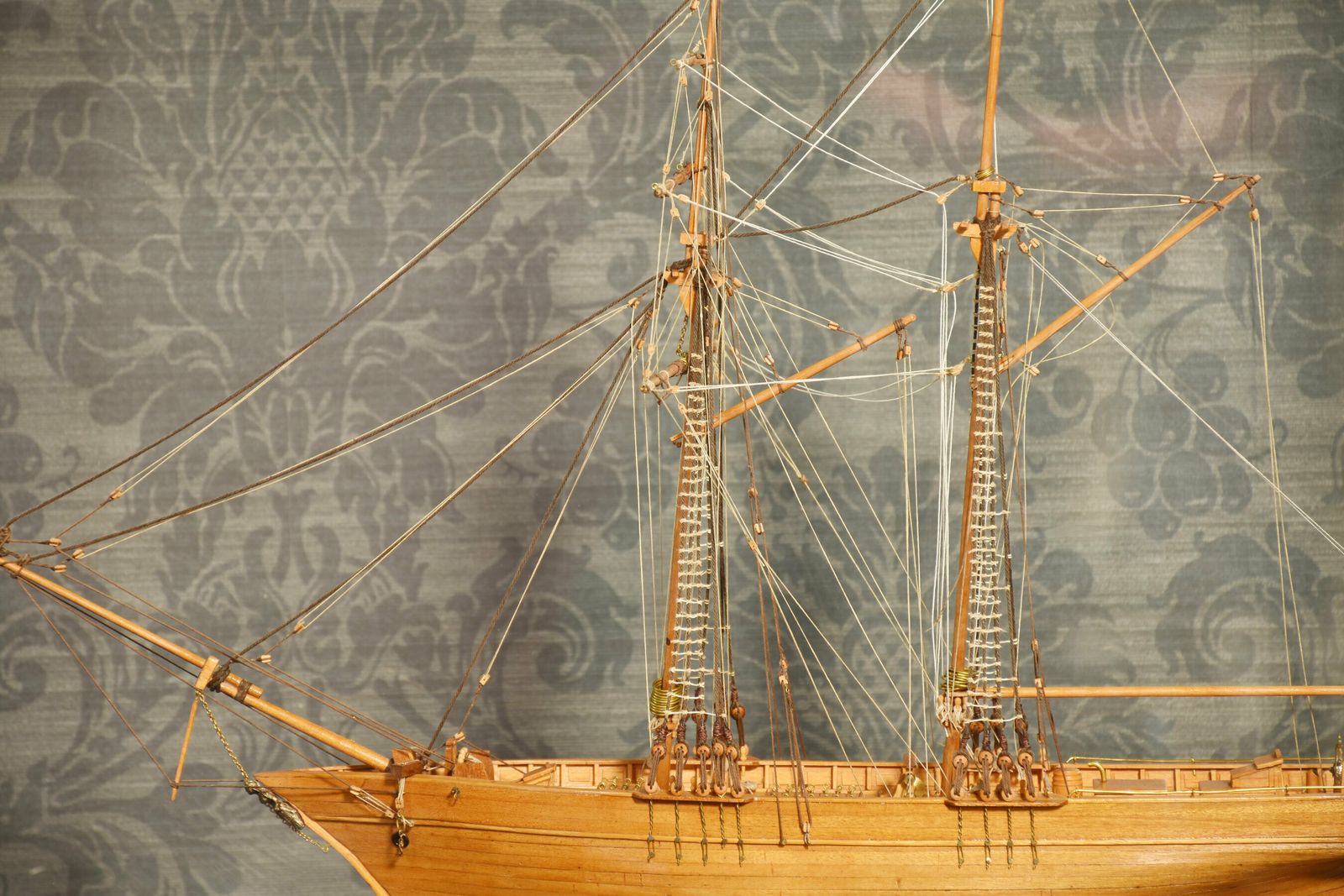 Art Cased Scale Model Of The Scottish Two Masted Schooner photo