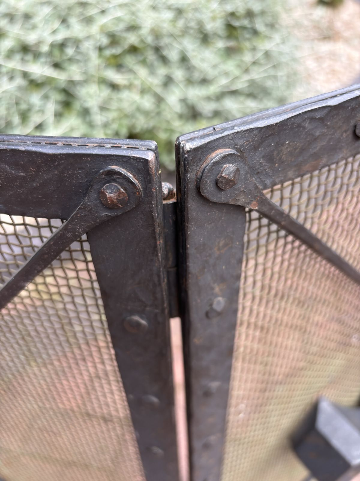 Hand Forged Wrought Iron Fire Guard Screen photo for sale