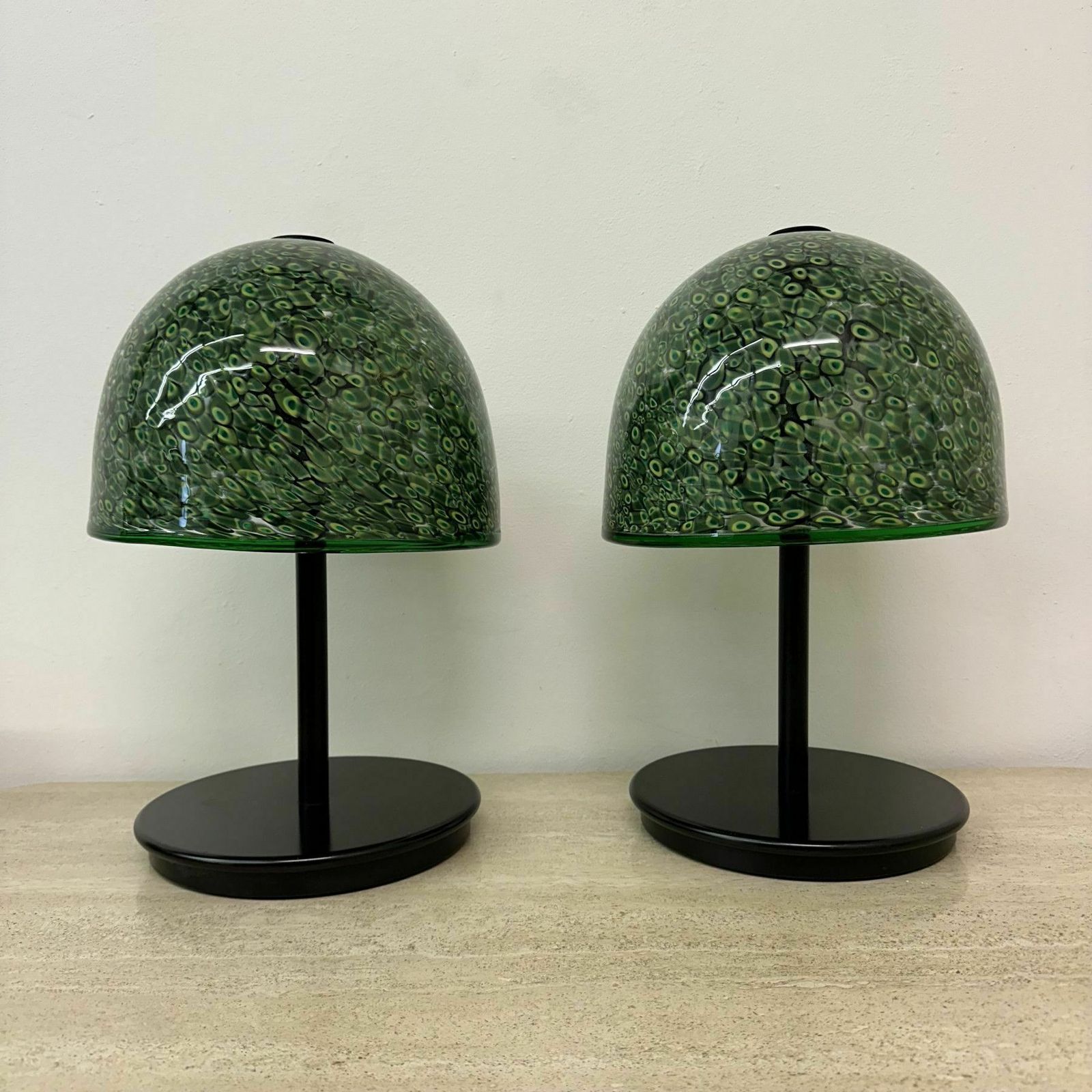 Pair Of Table Lamps Model ‘Neverinno’ In Murano Glass By Gae Aulenti For Vetreria Vistosi , 1970s Italy photo for sale