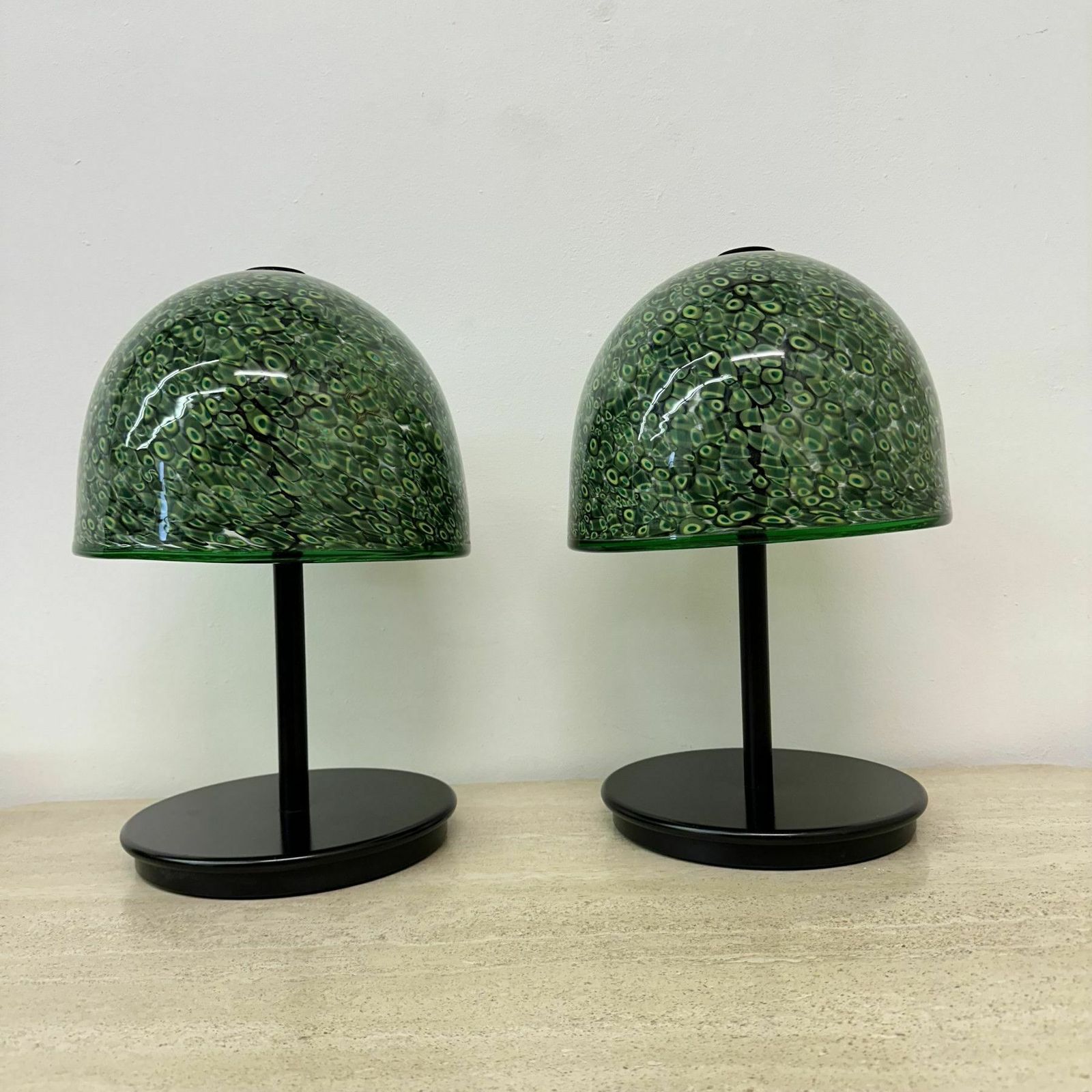 Paar Tafellamps Model 'Neverinno' In Muranoglas Van Gae Aulenti Voor Vetreria Vistosi, Jaren 1970, Italië photo vinterior